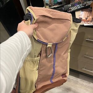 Lululemon Athletica Tan and Purple Backpack